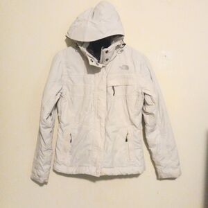 The North Face HyVent Insulated Parka-Small-Detachable Hood-Wind Resistant-Tan